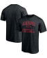 Фото #1 товара Men's Black Alabama Crimson Tide First Sprint Team T-shirt