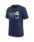 Фото #3 товара Men's Navy Milwaukee Brewers City Connect Tri-Blend T-shirt