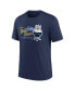 ფოტო #3 პროდუქტის Men's Navy Milwaukee Brewers City Connect Tri-Blend T-shirt