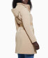 ფოტო #3 პროდუქტის Women's Faux-Fur-Trim Hooded Belted Raincoat