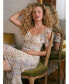 Фото #4 товара Платье CeCe женское с цветочным принтом и открытыми плечами, с оборками на подоле