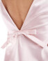 ASOS DESIGN satin bow back cami top in pink