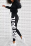 Фото #1 товара Sportswear High Rise Printed Leggings Cotton Pamuklu Baskılı Yüksek Belli Tayt Siyah