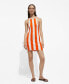 ფოტო #1 პროდუქტის Women's Striped Ribbed Knit Dress