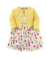 ფოტო #1 პროდუქტის Baby Girls Baby Dress and Cardigan 2pc Set, Tulips