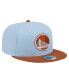 Фото #2 товара Men's Light Blue/Brown Golden State Warriors 2-Tone Color Pack 9Fifty Snapback Hat