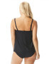 Фото #4 товара Contours by Coco Reef Clarity Bandeau Bra Sized Tankini Top, Black 001, 8/32 D