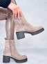 Фото #4 товара Ботинки RUFFIN на устойчивом каблуке в хаки Sturdy Heels