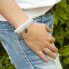 Фото #2 товара Beaded bracelet made of light blue crystal MINK45 / 17