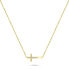 Timeless Gold Plated Cross Necklace NCL58Y