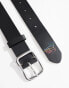 PS Paul Smith outline zebra detail leather belt in black