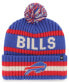 Фото #1 товара Men's Royal Buffalo Bills Bering Cuffed Knit Hat with Pom