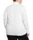 Фото #4 товара Plus Size Long Sleeve Turtleneck Sweater