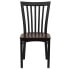 Фото #3 товара Hercules Series Black School House Back Metal Restaurant Chair - Mahogany Wood Seat