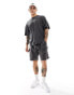 ONLY & SONS super oversized t-shirt co-ord in washed grey