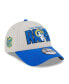 ფოტო #1 პროდუქტის Men's Stone, Royal Los Angeles Rams 2023 NFL Draft 9FORTY Adjustable Hat