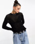 Фото #2 товара Weekday Ada lightweight knit jumper in black