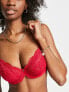 Фото #3 товара Ann Summers Fuller Bust Sexy Lace non padded plunge bra in red