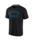 Фото #3 товара Men's and Women's Black Charlotte Hornets Super Soft T-shirt