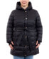 Фото #1 товара Plus Size Hooded Belted Down Puffer Coat, Created for Macy's