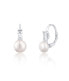 Charming silver earrings with real pearls JL0716