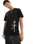 Фото #1 товара Calvin Klein Jeans two tone monogram logo t-shirt in black