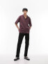 Topman oversized revere button through polo in brown