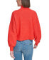 Women's Boxy Cropped Long Sleeve Mock Neck Sweater