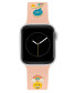 ფოტო #1 პროდუქტის Women's Blush Pink Smooth Silicone Band with Band Candy Happy Charms Designed for 42/44/45/Ultra/Ultra2 Apple Watch