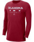 Фото #3 товара Men's Crimson Oklahoma Sooners Word Long Sleeve T-shirt