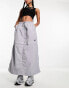 Nike Sport Utility woven cargo maxi skirt in pewter grey M - фото #2