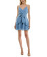 Juniors' Ruffled Tie-Front Fit & Flare Dress