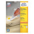 Фото #1 товара Avery Zweckform Avery L4737REV-100 - White - Rounded rectangle - Removable - 63.5 x 29.6 mm - A4 - Paper