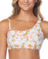 ფოტო #3 პროდუქტის Juniors' Shine On Printed One-Shoulder Bikini Top