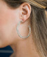ფოტო #2 პროდუქტის Bhavani Silver-Tone Geometric Hoop Earrings