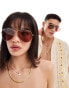 Фото #4 товара Ray-Ban aviator sunglasses in gold/red