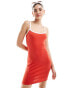 Фото #1 товара New Look contrast trim mini dress in red