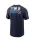 Фото #3 товара Men's Navy Tennessee Titans Blitz Essential T-shirt