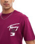 Фото #3 товара Tommy Jeans Crew Neck T-Shirt in Purple