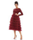 Фото #1 товара Women's Ieena Long Sleeve Ruffle Tiered Midi Dress