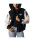 Фото #3 товара Women's Black New York Jets Sailor Full-Snap Hooded Varsity Jacket