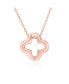 ფოტო #2 პროდუქტის Suzy Levian Sterling Silver Cubic Zirconia Mini Clover Pendant Necklace