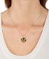 ფოტო #2 პროდუქტის Multicolor Diamond Lady & The Tramp 18" Pendant Necklace (1/8 ct. t.w.) in Gold-Plated Sterling Silver