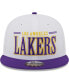 Men's White Los Angeles Lakers Team Stack 9FIFTY Snapback Hat