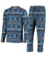 Фото #2 товара Пижама Concepts Sport для мужчин Navy Penn State Nittany Lions Ugly Sweater Knit Long Sleeve Top and Pant Set