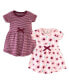 ფოტო #2 პროდუქტის Baby Girls Cotton Short-Sleeve Dresses 2pk, Yellow Garden