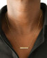 ფოტო #2 პროდუქტის Diamond Textured Bar 18" Pendant Necklace (1/6 ct. t.w.) in Gold Vermeil, Created for Macy's
