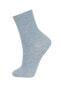 Kadın 3'lü Pamuklu Uzun Çorap A5883axns