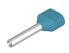 Фото #2 товара Weidmüller H0.75/16T ZH HBL - Pin terminal - Straight - Blue,Metallic - 0.75 mm² - 1.6 cm - 1.3 cm