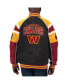 ფოტო #2 პროდუქტის Men's Black Washington Commanders Faux Suede Raglan Full-Zip Varsity Jacket